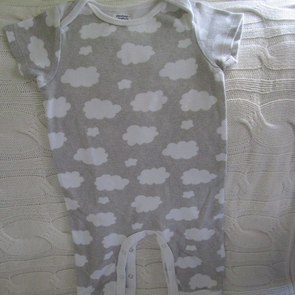 Gerber Organic Grey Cloud One Piece Baby Outfit